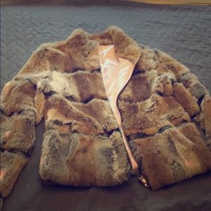 Reversible side fur jacket